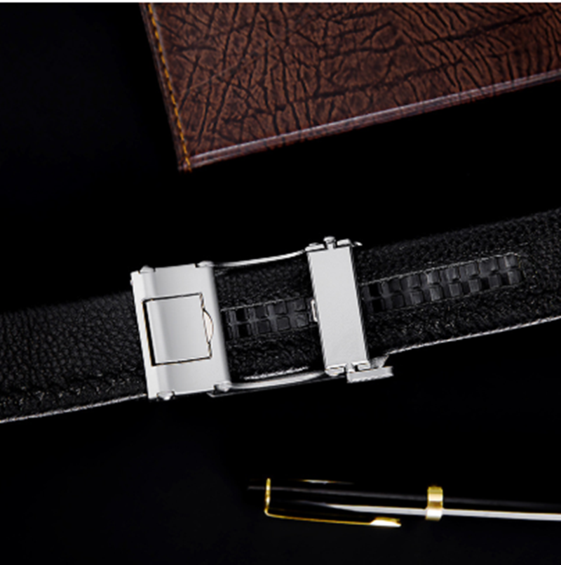 Belt Men's Leather Top Layer Cowhide Automatic Buckle