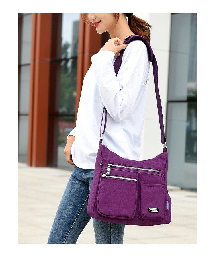 Women's Messenger Bag Cloth Bag Water Repellent Female Middle-Aged Fashionable Nylon Cloth