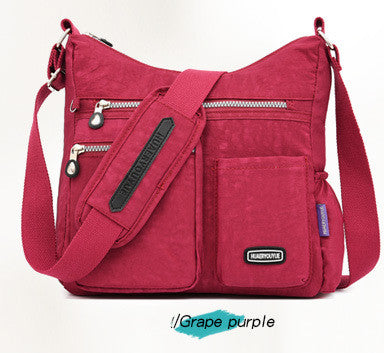 Women's Messenger Bag Cloth Bag Water Repellent Female Middle-Aged Fashionable Nylon Cloth