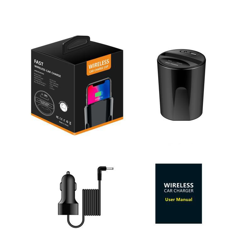 Two-In-One Wireless Charger For Car Cup