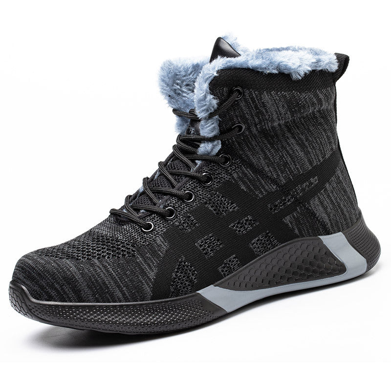 Men's Breathable Fly Woven Surface Safety Shoes