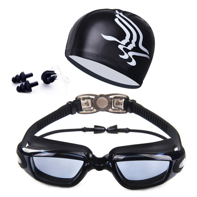 Swimming Goggles Set HD Waterproof Anti Fog Swimming Goggles
