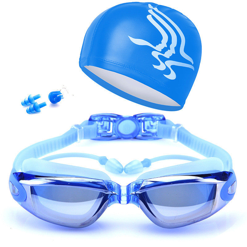 Swimming Goggles Set HD Waterproof Anti Fog Swimming Goggles