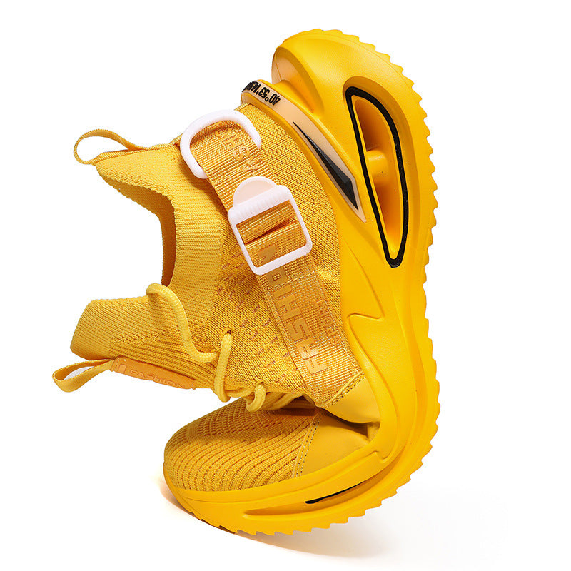 2021 spring and summer fashion leisure Korean men''s shoes cross border large men''s shoes spring breathable flying woven sports shoes A02