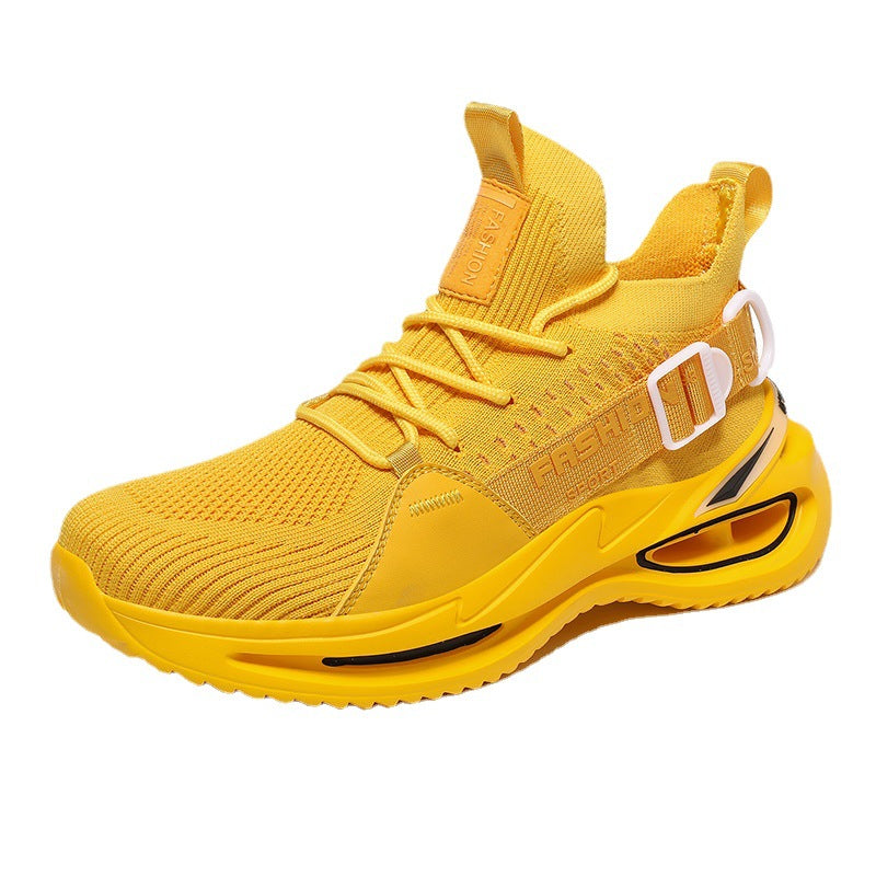 2021 spring and summer fashion leisure Korean men''s shoes cross border large men''s shoes spring breathable flying woven sports shoes A02