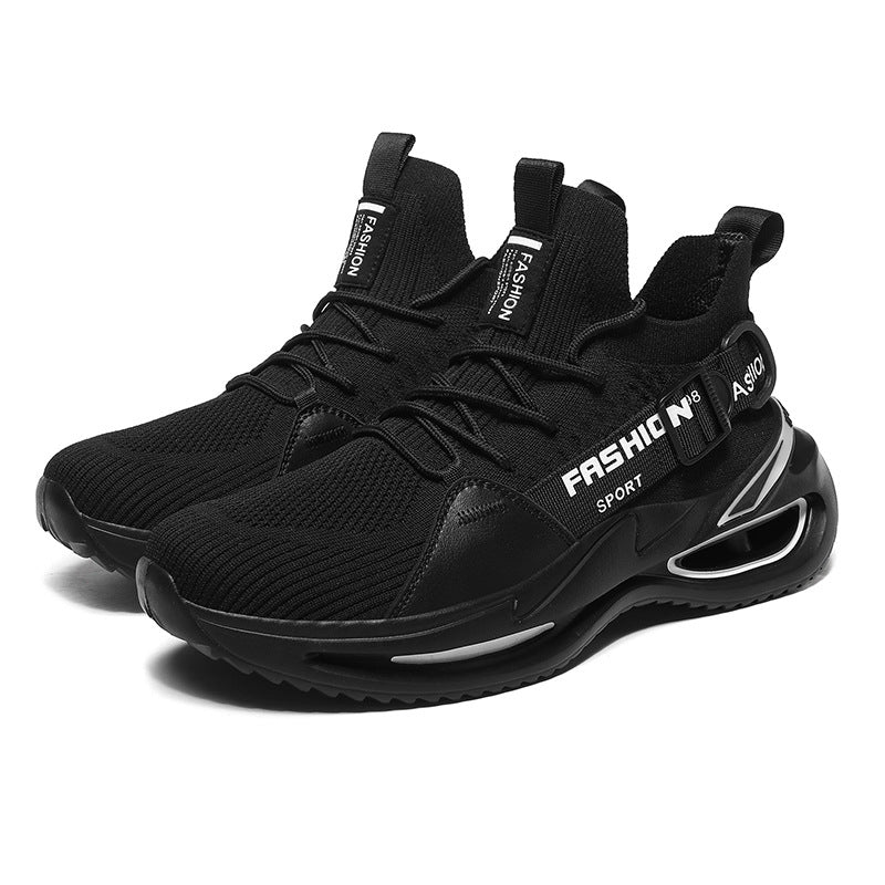 2021 spring and summer fashion leisure Korean men''s shoes cross border large men''s shoes spring breathable flying woven sports shoes A02