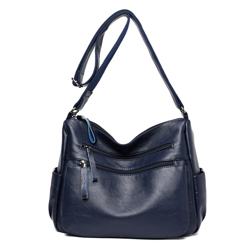 Middle-aged And Elderly Women's Bag Soft Leather Fashion Portable Mother Bag