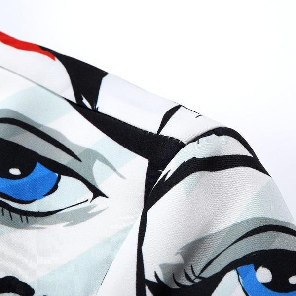 Men Printed Jacket Single Row One Button