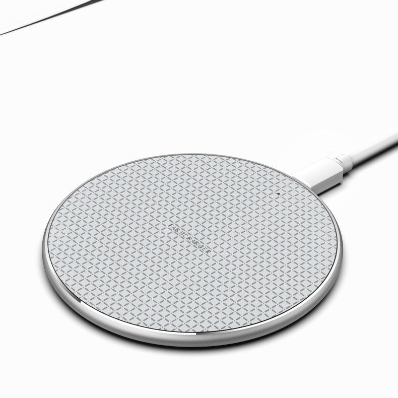Round Mobile Phone Wireless Charger Ultra-thin 10w Aluminum Alloy