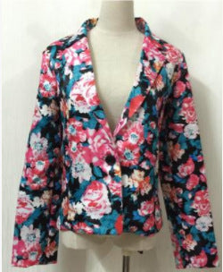 Women Flower Blazer Ladies Blazers Suits Jackets