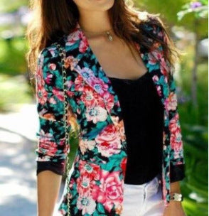 Women Flower Blazer Ladies Blazers Suits Jackets