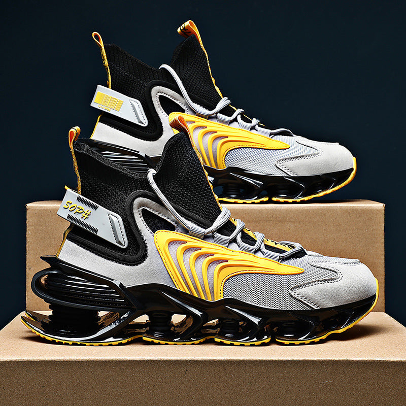 Blade Shoes Men 2021 Spring New Personality Trend Color Matching Casual Shoes Ins Breathable Sports Running Shoes Men