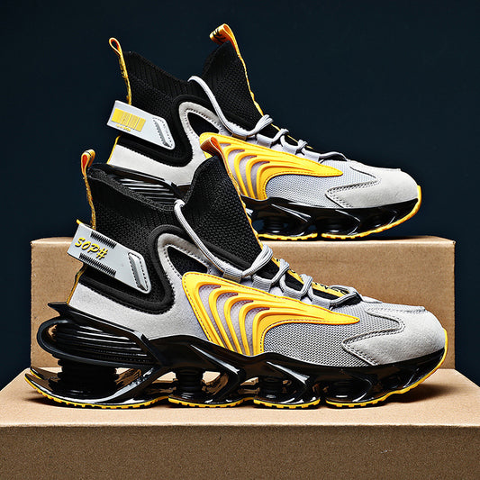 Blade Shoes Men 2021 Spring New Personality Trend Color Matching Casual Shoes Ins Breathable Sports Running Shoes Men