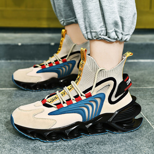 Blade Shoes Men 2021 Spring New Personality Trend Color Matching Casual Shoes Ins Breathable Sports Running Shoes Men
