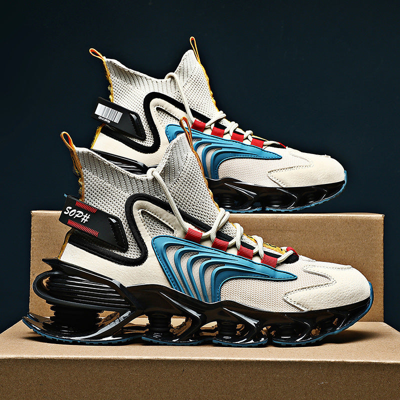 Blade Shoes Men 2021 Spring New Personality Trend Color Matching Casual Shoes Ins Breathable Sports Running Shoes Men