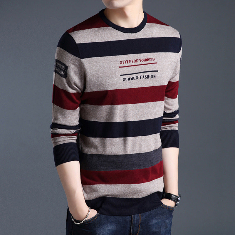Men'S Long-Sleeved T-Shirts Men'S Bottoming Shirt Casual Round Neck