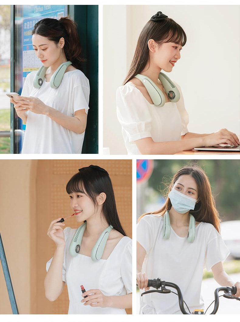 Portable Mini Electric Fan USB Charging Leafless Fan