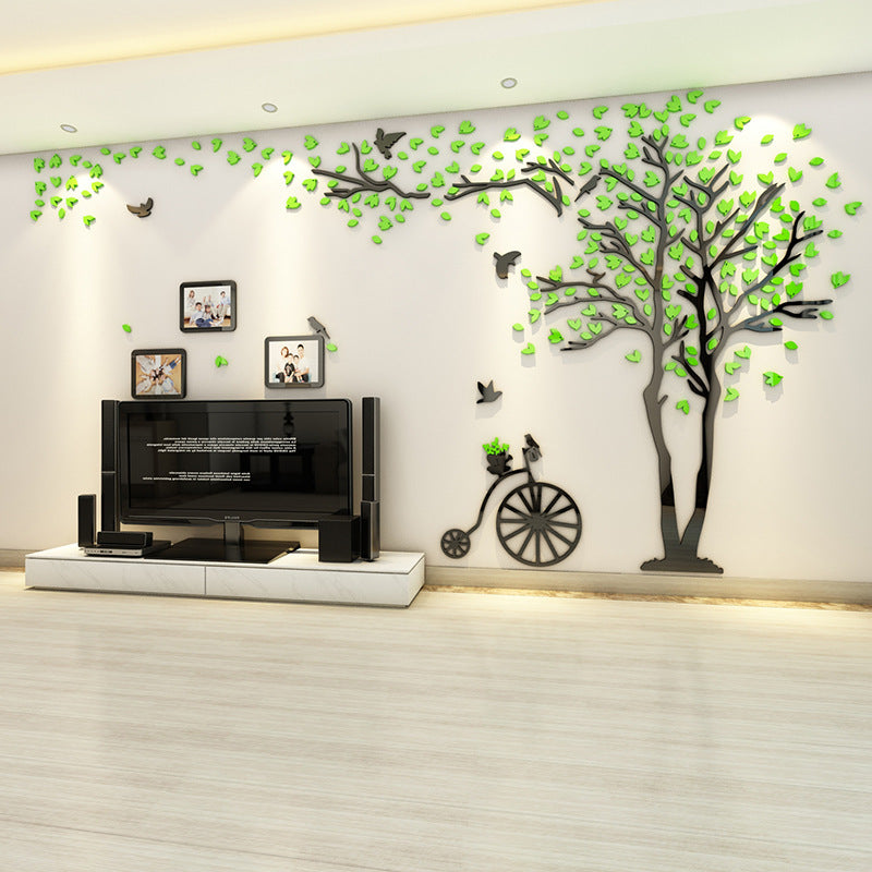 Mirror Creative 3D Crystal Acrylic Stereo Wall Stickers Living Room TV Background Wall Stickers