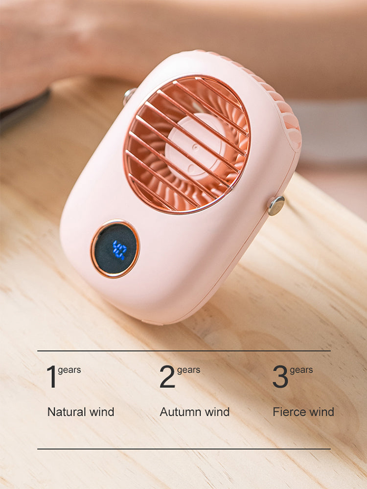 Wall Hanging Fan With Digital Display Mini USB Lazy