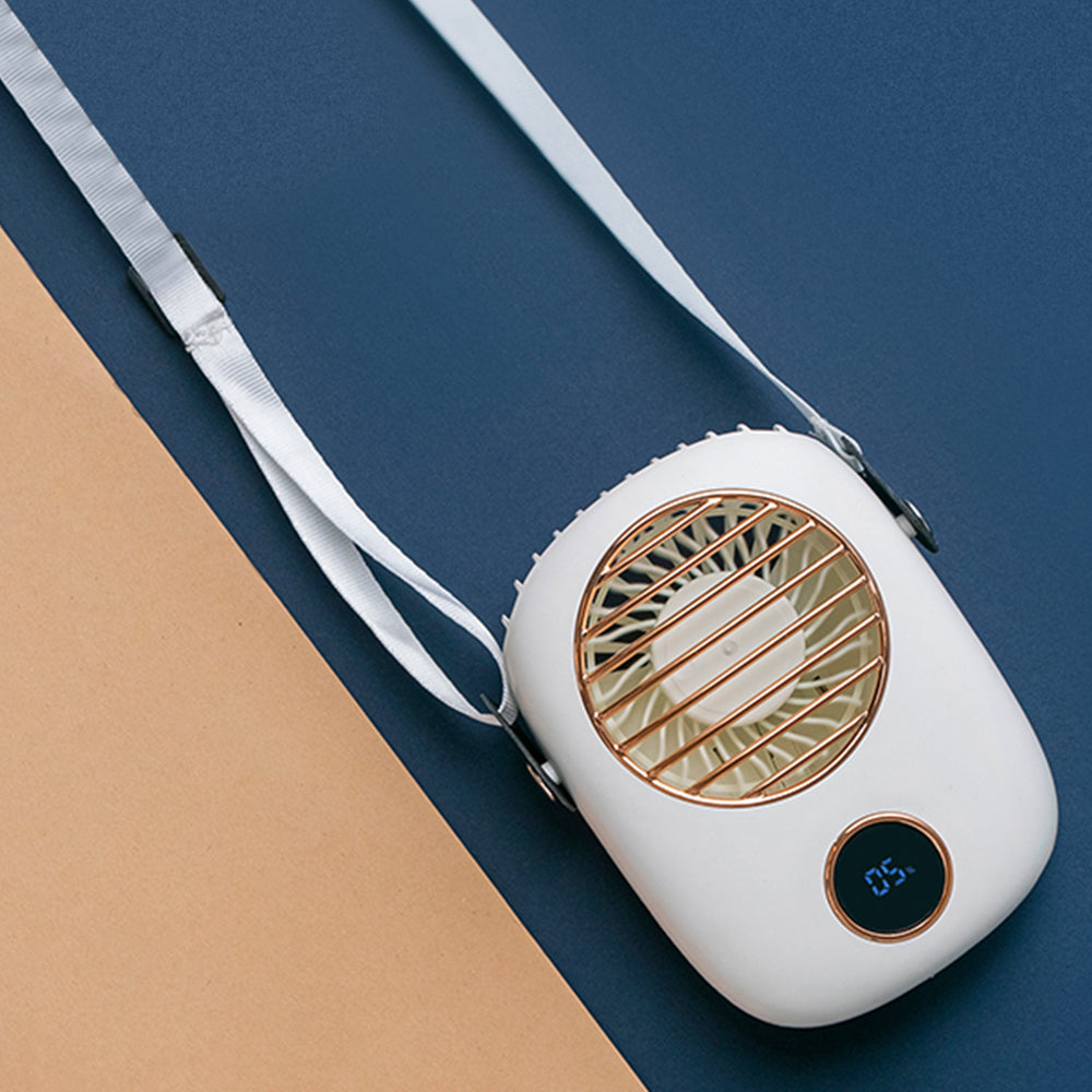 Wall Hanging Fan With Digital Display Mini USB Lazy