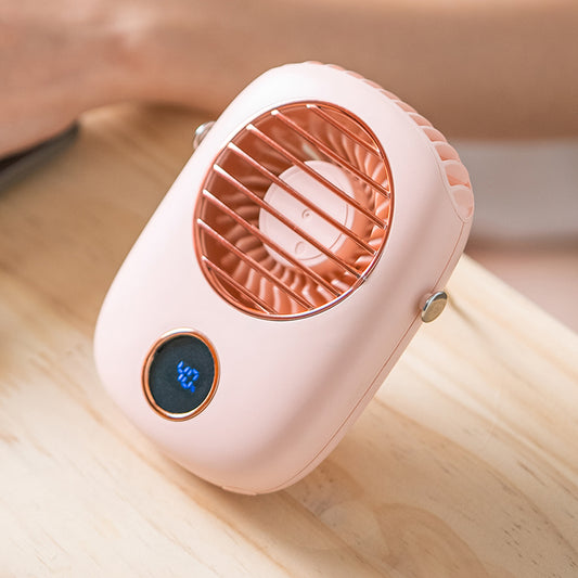 Wall Hanging Fan With Digital Display Mini USB Lazy