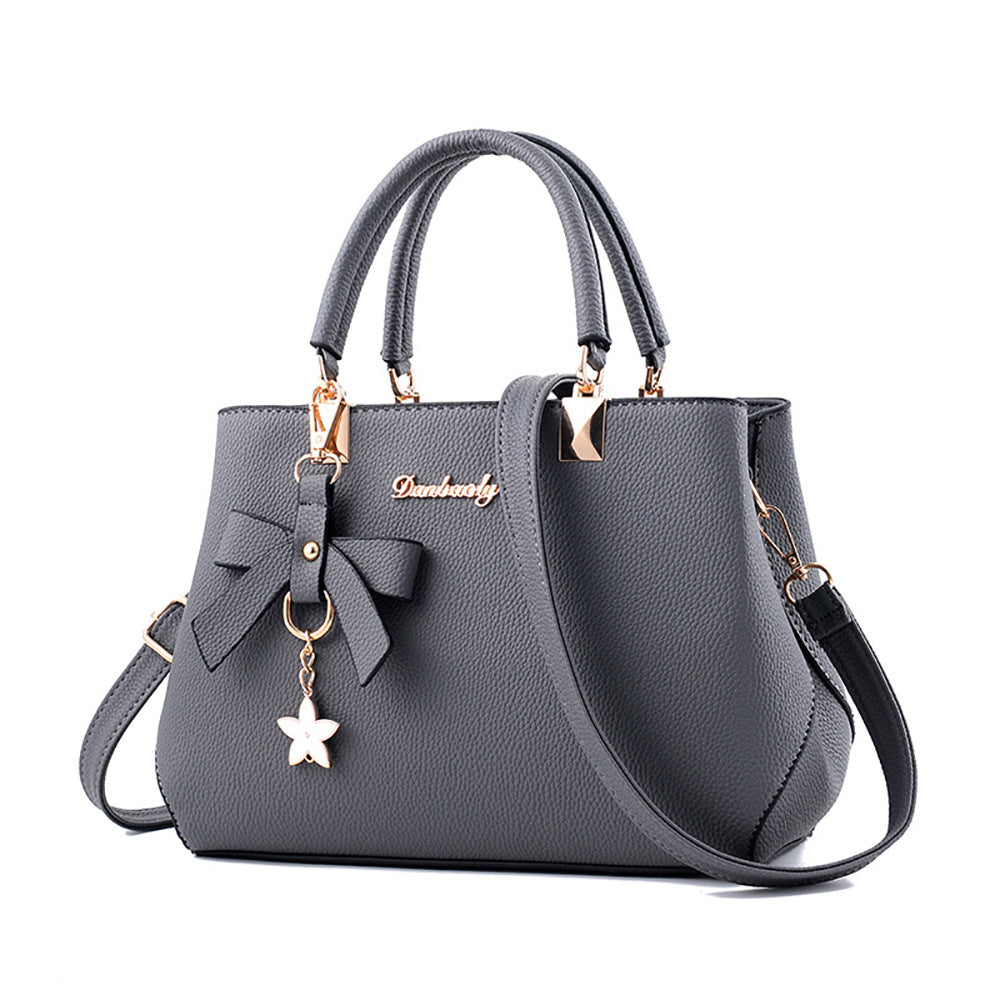New Style Litchi Pattern One-Shoulder Diagonal Handbag