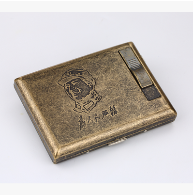 Vintage cigarette case lighter USB electronic coil rechargeable antique lighter