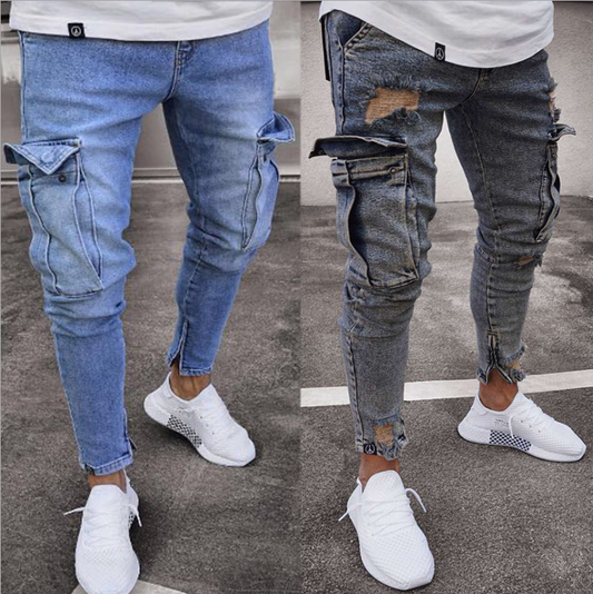 Cargo Denim Jeans For Men's