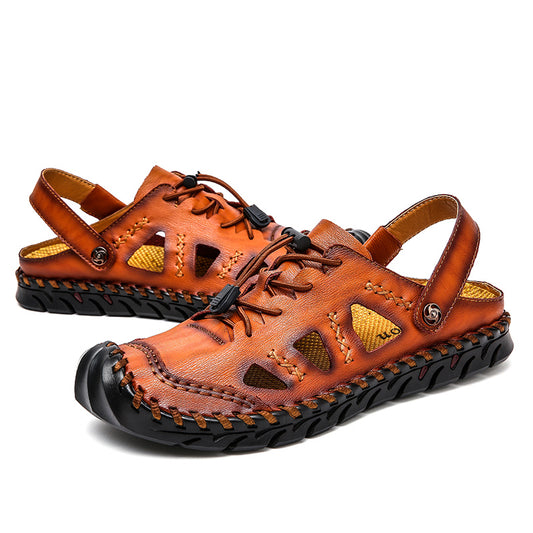 Men's leather casual sandals