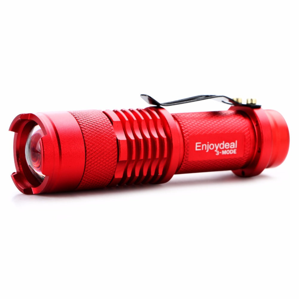 5 Colors Mini LED Flashlight CREE Q5 2000lm Waterproof LED Laterna 1 Modes Zoomable PortableTorch penlight AA 14500