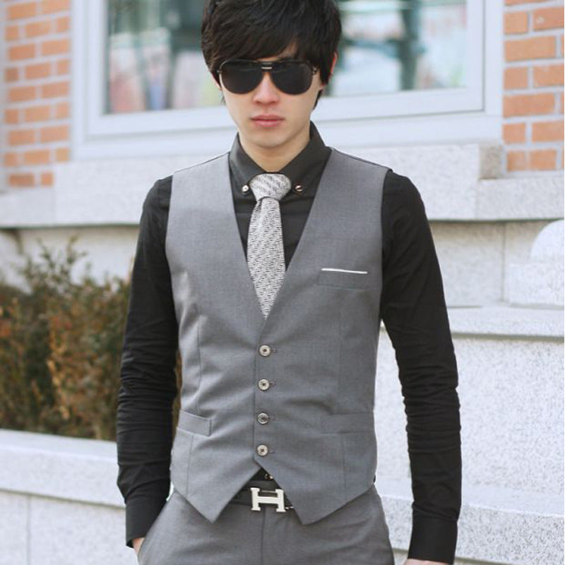 Slim overalls suit vest