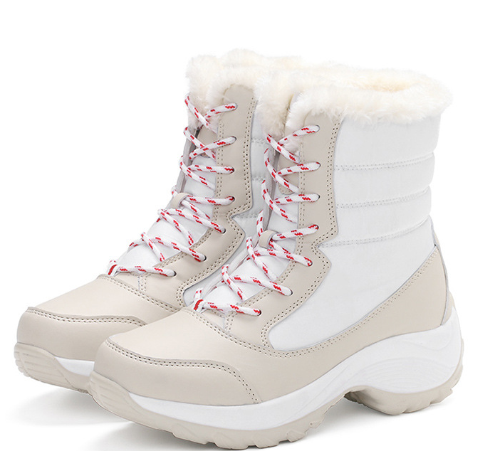 Women Snow Boots Female High To Help Waterproof Ladies Cotton Shoes Boots Plus Velvet Shoes