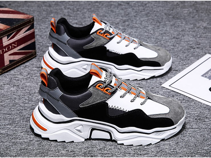 Winter men''s shoes Korean trend all kinds of sports casual shoes high school students running boys dad ins shoes