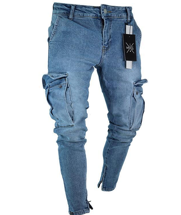 Cargo Denim Jeans For Men's