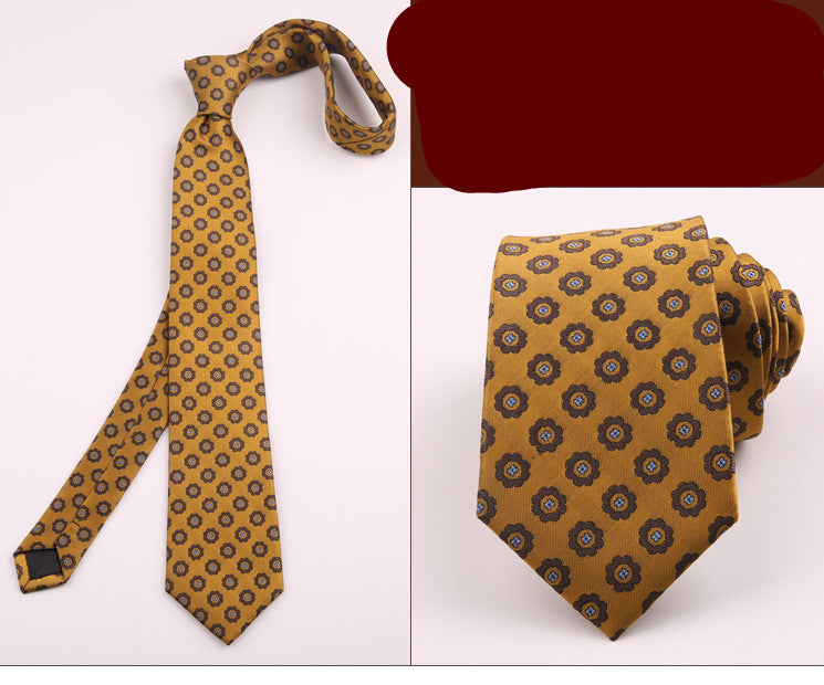 Men's Polyester Striped Flower Fashion Business Formal Tie