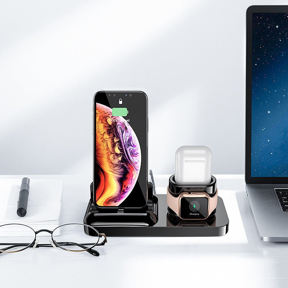 Magnetic wireless charging base bracket