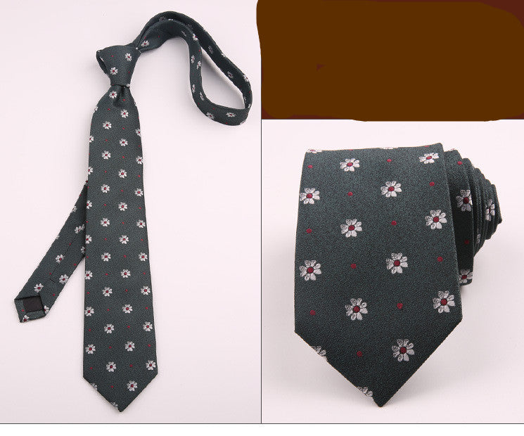 Men's Polyester Striped Flower Fashion Business Formal Tie