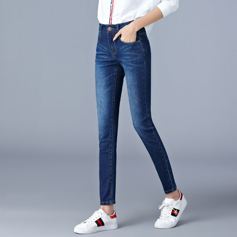 Skinny Pencil Feet Tight Straight Trousers