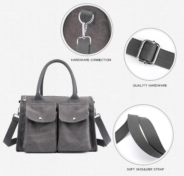 Canvas Women Bags for Women 2021 Doctor Bag Ladies Hand Bags Handbag Designer Totes Casual Canvas Crossbody Bag Shoulder Hobo