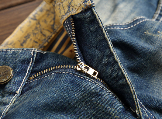 Shabby nostalgic jeans for men's