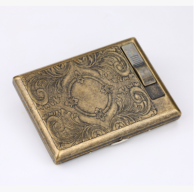 Vintage cigarette case lighter USB electronic coil rechargeable antique lighter