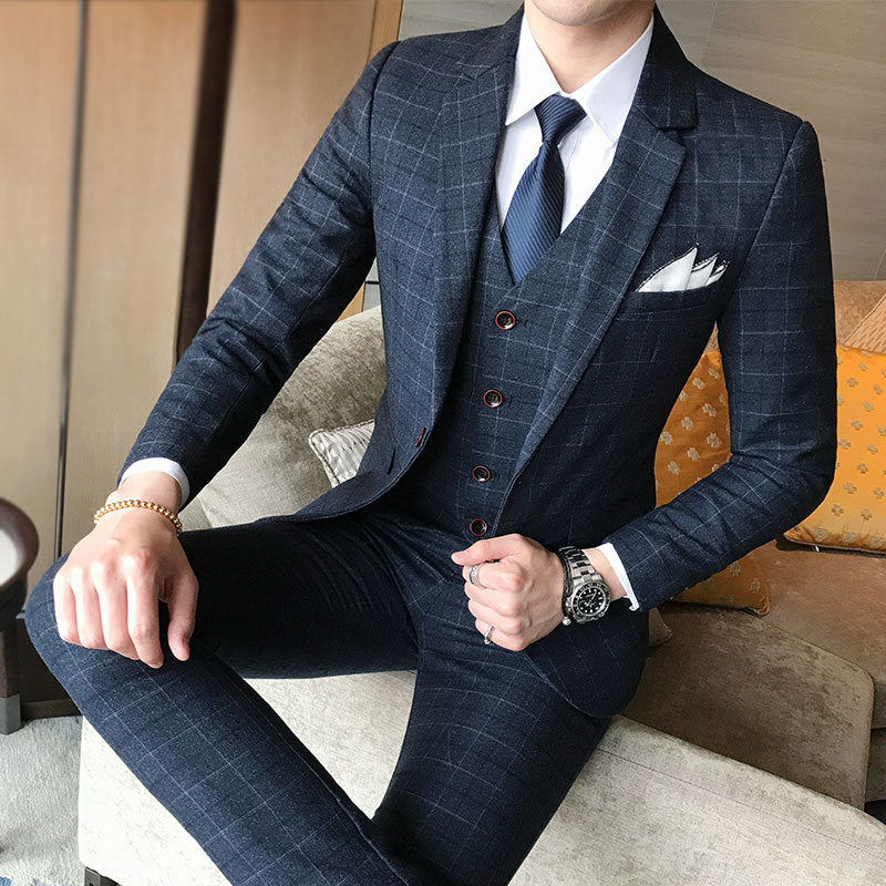 Men Korean version of the slim youth suit