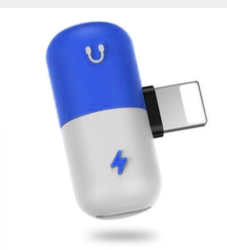 Headphone Adapter 8X Three-in-One Converter Line Charging Listening Songs Eating Chicken Splitter Capsules
