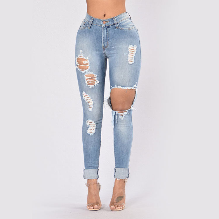 Pencil feet jeans for women