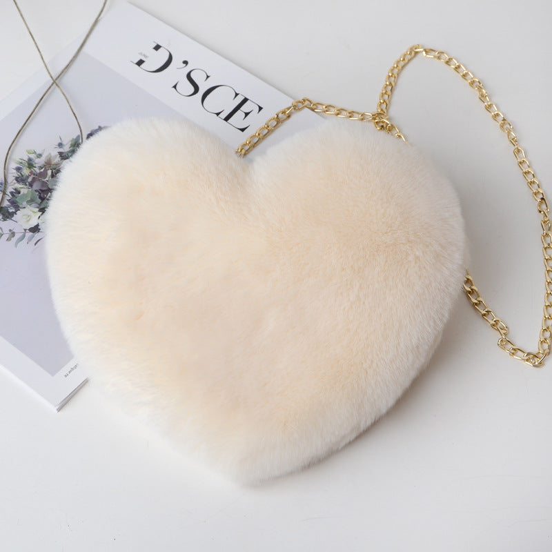 Plush love shoulder bag