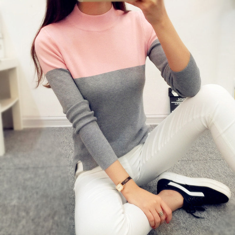 Fashion Women's Loose Knit Sweater Bottoming Shirt