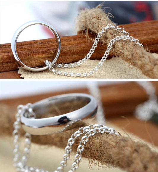 925 Silver Ring Male Index Finger Little Female