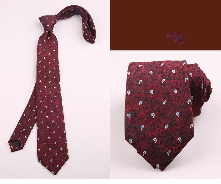 Men's Polyester Striped Flower Fashion Business Formal Tie