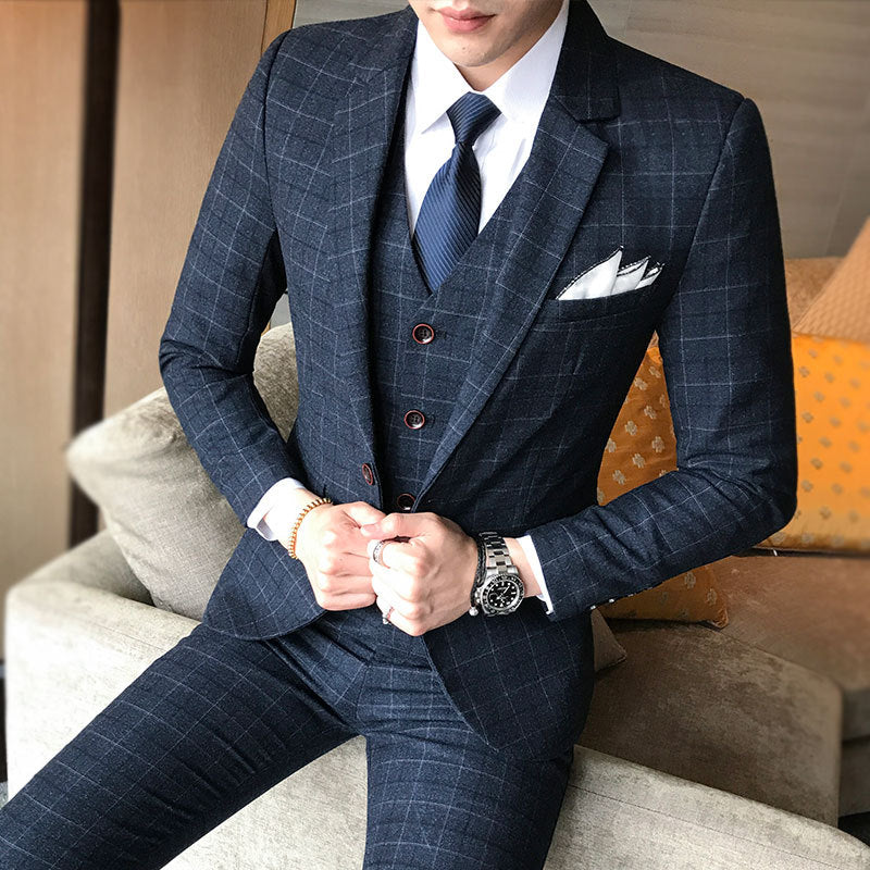 Men Korean version of the slim youth suit