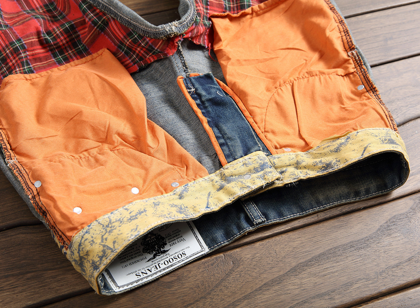 Shabby nostalgic jeans for men's